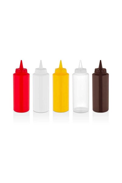 ZTF PLASTİK ZTF 1 Adet - 500 ML. (ŞEFFAF) FİŞEK SOSLUK YAĞDANLIK ŞEFFAF KETÇAP MAYONEZ SIKMA ŞİŞE SOS VE YAĞ