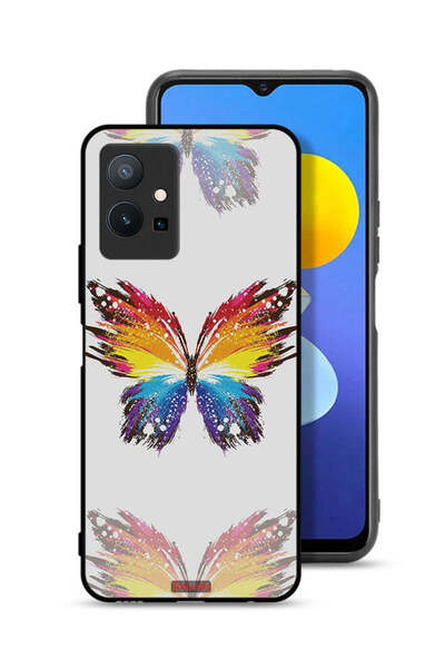 Tolwak غطاء حماية لهاتف Vivo T1 5G بخلفية بسيطة وفن رقمي وبساطة الفراشة