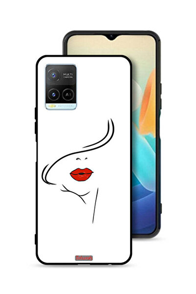 Tolwak غطاء حماية لهاتف Vivo Y21 بتصميم وجه فتاة