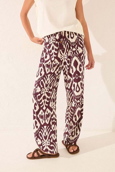 Women'secret Long viscose trouser with floral print