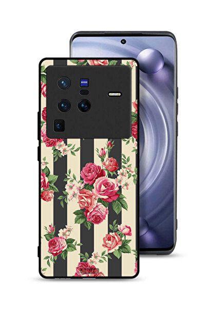 Tolwak Vivo X80 Pro Protective Case Cover Roses Pattern