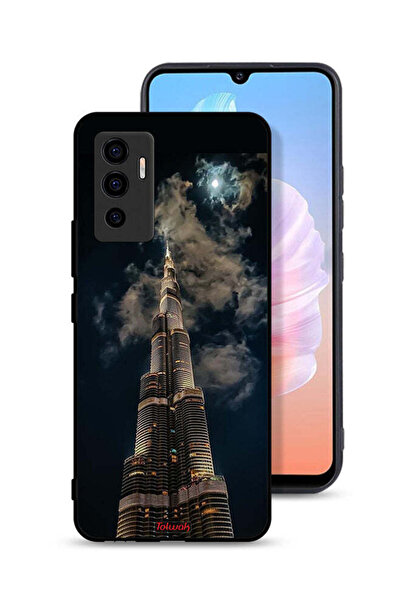 Tolwak غطاء حماية لهاتف فيفو V23e بتصميم برج خليفة في الليل