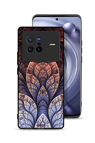 Tolwak غطاء حماية Vivo X80 بتصميم زهور كسورية تجريدية