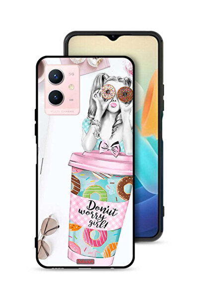Tolwak Vivo Y33s 5G Protective Case Cover Donut Worry Girl