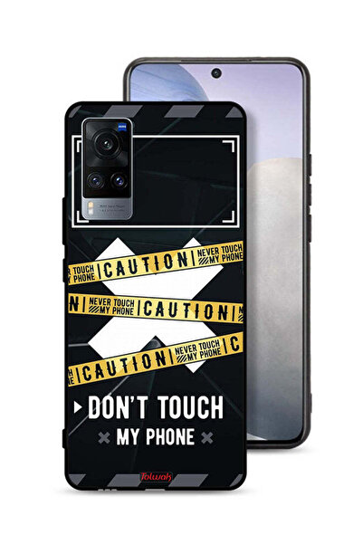 Tolwak Vivo X60t Protective Case Cover Caution Never Touch My Phone