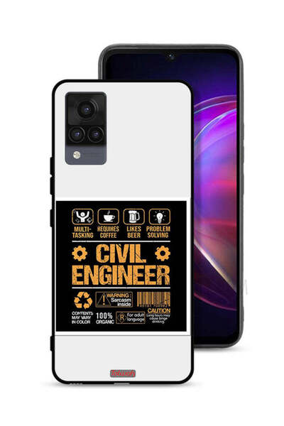 Tolwak غطاء حماية لهاتف Vivo V21، ملصق مهندس مدني