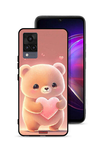 Tolwak Vivo V21 Protective Case Cover Cute Little Panda Holding Heart