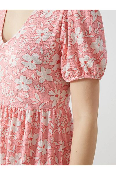 LC Waikiki V-Neck Floral Women's Dress