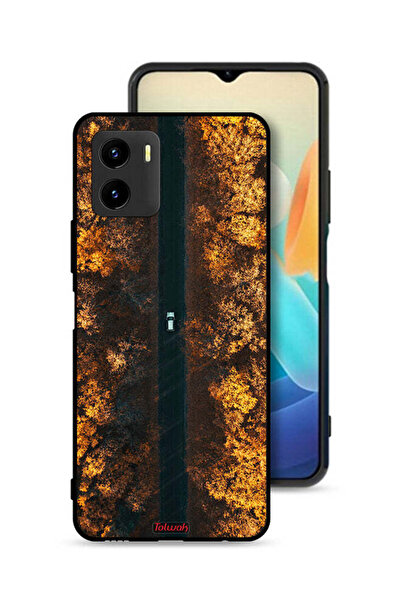 Tolwak غطاء حماية لهاتف Vivo Y15s بتصميم طريق في أشجار الخريف