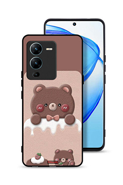 Tolwak غطاء حماية لهاتف Vivo V25 Pro 5G بطبعة دب الفراولة