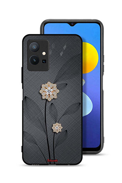 Tolwak غطاء حماية Vivo T1 5G برسومات زهور ماسية