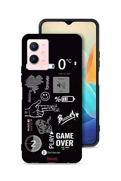 Tolwak غطاء حماية Vivo Y33s 5G Game Over Pew Pew
