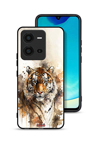 Tolwak غطاء حماية Vivo V25 5G بتصميم فن تجريدي من جلد الفهد