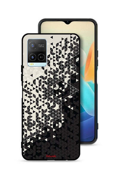 Tolwak غطاء حماية لهاتف Vivo Y21 بنمط مثلث فني رقمي
