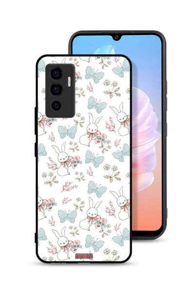 Tolwak غطاء حماية لهاتف Vivo V23e بتصميم أرنب وفراشات