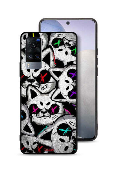 Tolwak غطاء حماية لهاتف Vivo X60t بنقشة قطط مارشميلو