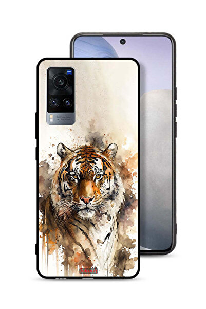Tolwak غطاء حماية Vivo X60t بتصميم فن تجريدي بنقشة جلد النمر