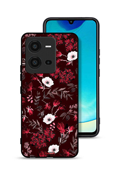 Tolwak غطاء حماية لهاتف Vivo V25 5G بنقشة زهور صغيرة وأوراق استوائية