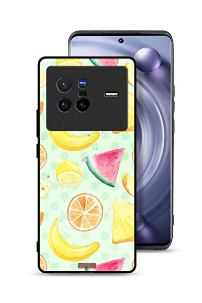 Tolwak غطاء حماية لهاتف Vivo X80 برسومات فنية بألوان مائية وفواكه