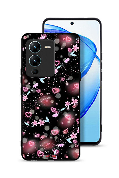Tolwak غطاء حماية لهاتف Vivo V25 Pro 5G بنقشة قلوب وأزهار صغيرة