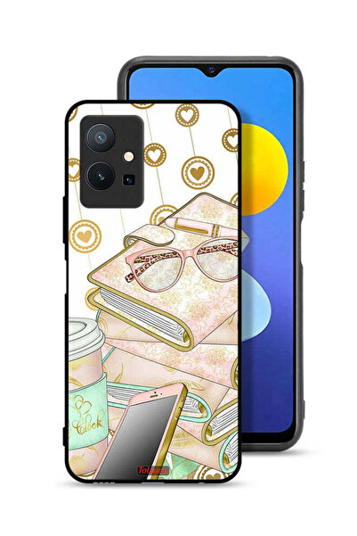 Tolwak غطاء حماية لهاتف Vivo Y75 5G بنقشة نظارات على الكتب