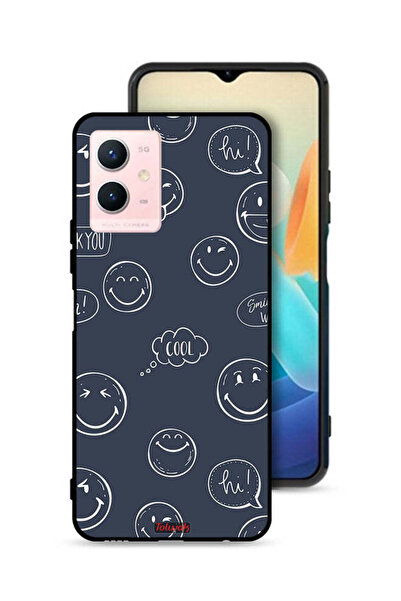 Tolwak Vivo Y33s 5G Protective Case Cover Cool Faces Tags