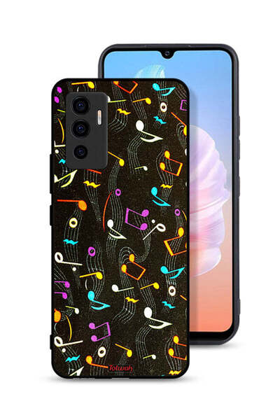 Tolwak غطاء حماية لهاتف Vivo V23e بنمط قماش موسيقي