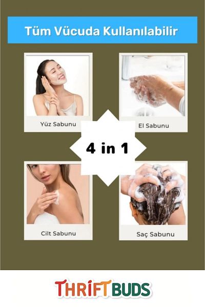 Thriftbuds 100% Collagen Effective Natural Hand Face Hair Body Fragrant Skin Repairing Nettle Herbal Soap 1Pcs