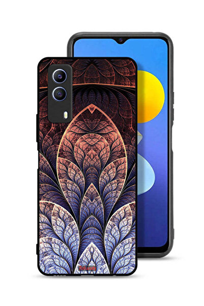 Tolwak غطاء حماية Vivo T1x بتصميم زهور كسورية تجريدية