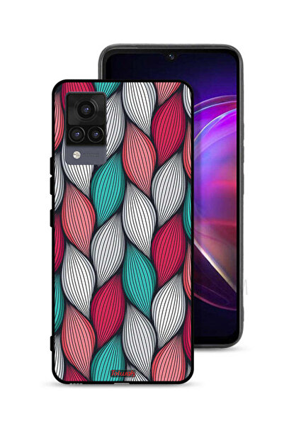 Tolwak غطاء حماية بنقشة ريش لهاتف Vivo V21