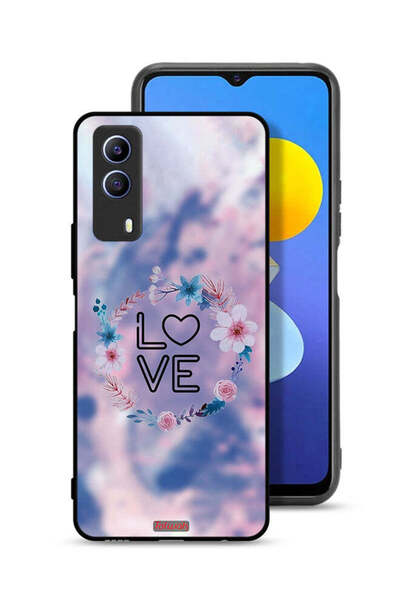 Tolwak غطاء حماية Vivo T1x بتصميم خاتم الحب بين الزهور