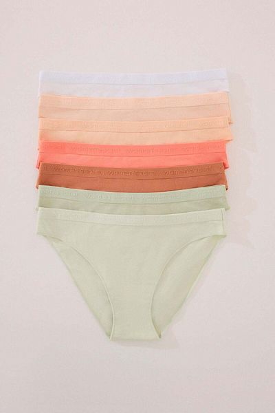 Women'secret Pack of 7 classic cotton panties in bright colors