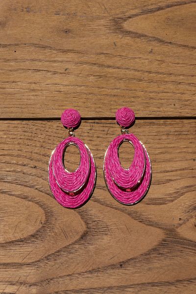 Rumon Wicker Oval Earrings