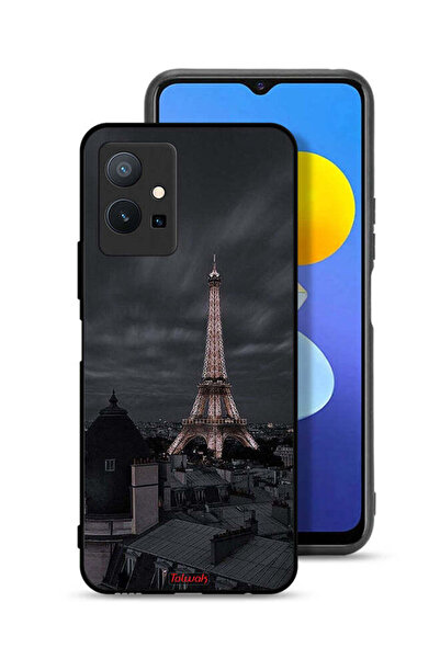 Tolwak غطاء حماية لهاتف Vivo Y75 5G بتصميم برج إيفل في الليل