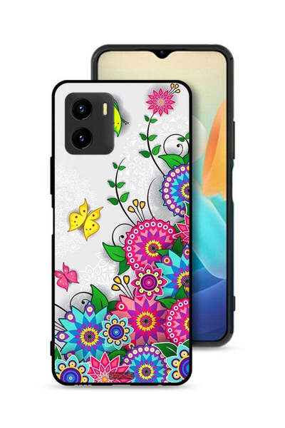 Tolwak غطاء حماية لهاتف Vivo Y15s مع زهور ماندالا