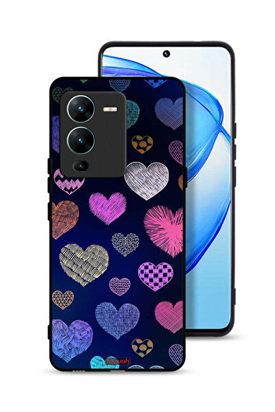 Tolwak غطاء حماية لهاتف Vivo V25 Pro 5G بنقشة قلوب داجا