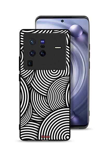 Tolwak غطاء حماية لهاتف Vivo X80 Pro بنمط دوائر وهمية