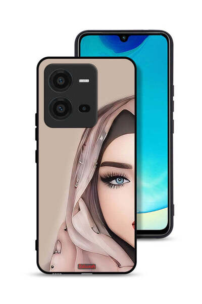 Tolwak غطاء حماية لهاتف Vivo V25 5G برسم فتاة نصف وجه