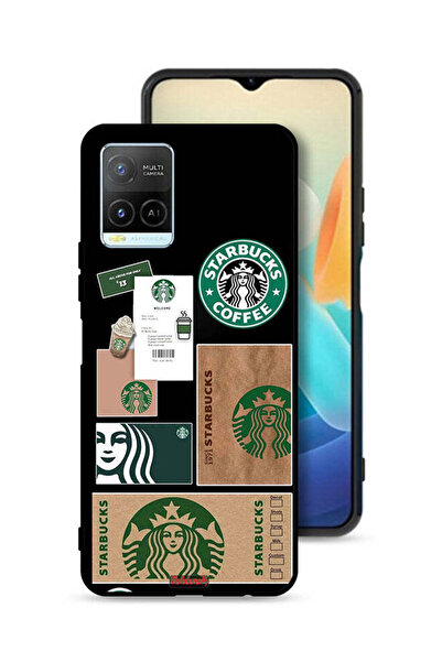 Tolwak غطاء حماية لهاتف Vivo Y21 بملصق ستاربكس