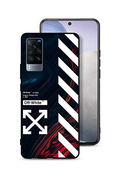 Tolwak غطاء حماية لهاتف Vivo X60 بملصق أبيض