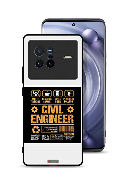 Tolwak غطاء حماية لهاتف Vivo X80، ملصق مهندس مدني
