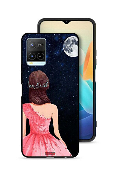 Tolwak Vivo Y33s 4G Protective Case Cover Girl And Moon Art