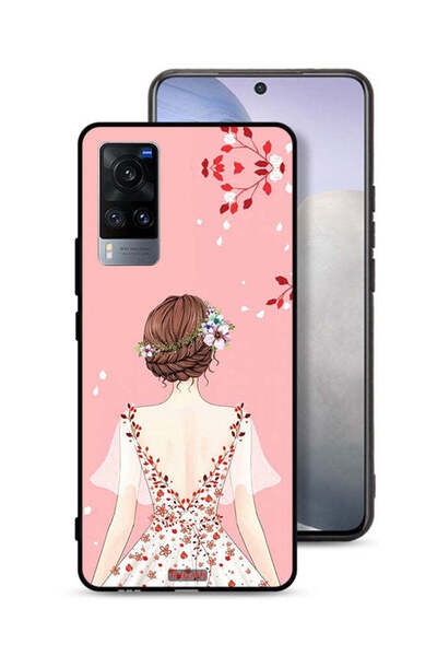 Tolwak Vivo X60t Protective Case Cover Standing Girl Art