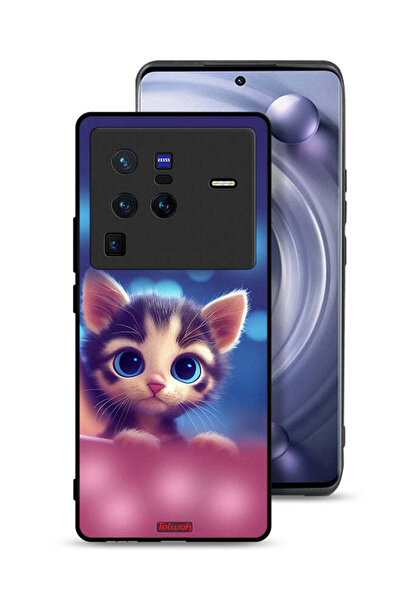 Tolwak غطاء حماية لهاتف Vivo X80 Pro - قطة صغيرة