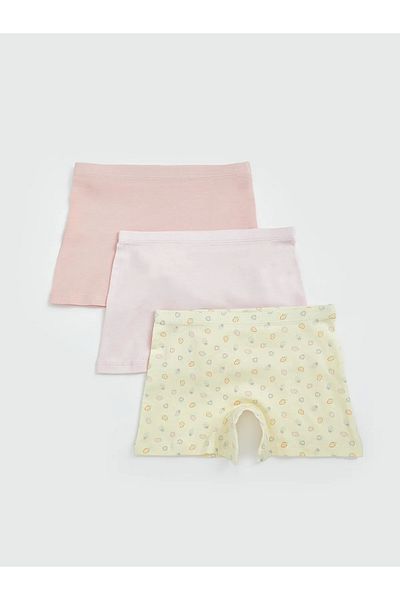 LC Waikiki Elastic Waist Combed Cotton Girls' Boxer Set of 3