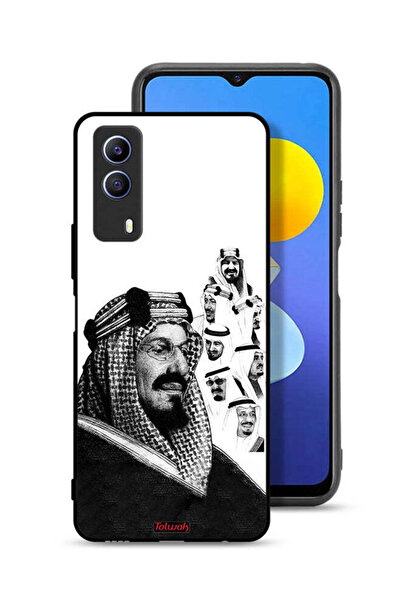 Tolwak غطاء حماية لهاتف Vivo T1x، ملصق فني أبيض وأسود لملوك المملكة العربية ا...