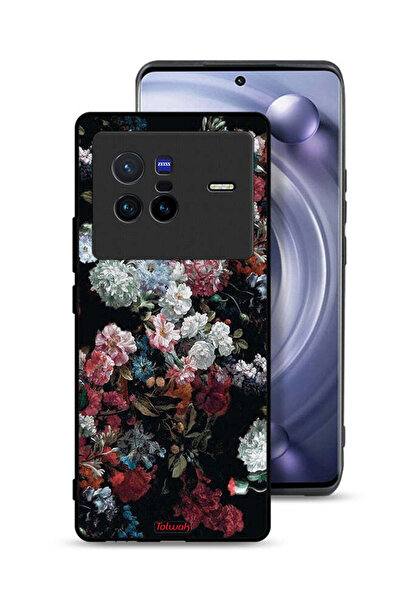 Tolwak غطاء حماية لهاتف Vivo X80 بنقشة ورود عتيقة