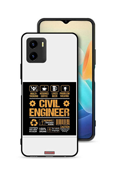 Tolwak غطاء حماية لهاتف Vivo Y15s، ملصق مهندس مدني