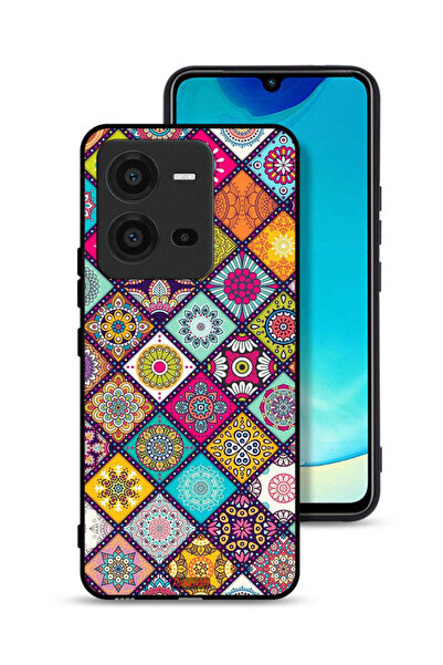 Tolwak غطاء حماية لهاتف Vivo V25 5G بنقشة مربعات ماندالا