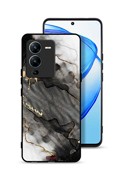 Tolwak غطاء حماية لهاتف Vivo V25 Pro 5G بلون رخامي لامع